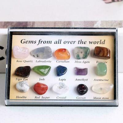 #ad Set of 15 Healing Crystal Natural Gemstone Reiki Chakra Stone Kits $2.28
