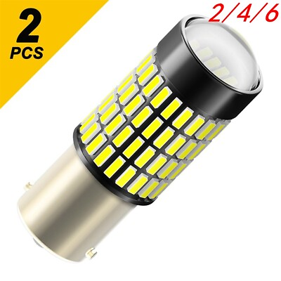 #ad 2 4 6 AUXITO 1156 P21W 7506 BA15S LED Backup Reverse Light Bulb Lamp 6000K White $41.99
