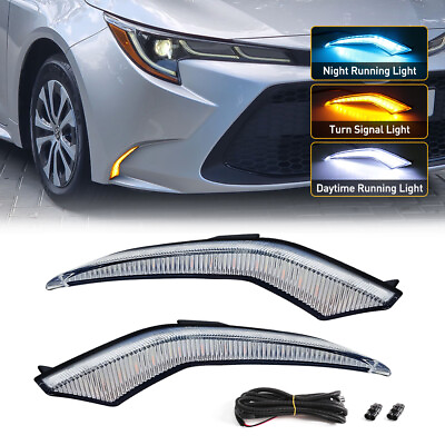 #ad For Toyota Corolla L LE XLE Model 2020 2024 LED Daytime Running Fog Lights DRL $49.99