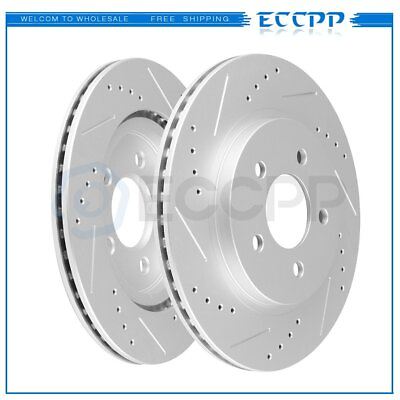 #ad Rear Discs Brake Rotors For 2005 2014 Ford Mustang GT Shelby GT 500 Drill Slot $71.50