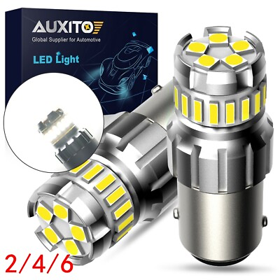 #ad AUXITO P21W 1156 7506 6500K Lamps White LED Reverse Backup Light Free SHIP 2 4 6 $11.59