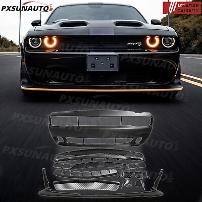 #ad Fit for 2008 2014 Dodge Challenger Hellcat Style SRT Front Bumper Cover Kit $749.99