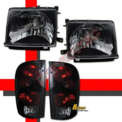 #ad Black Headlights amp; Tail Lights Combo For 97 00 Toyota Tacoma 2WD 98 00 4WD $146.00