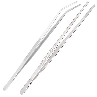#ad New 12quot; Inches EXTRA LONG Tweezers Stainless Steel Handy Choose one option $7.20