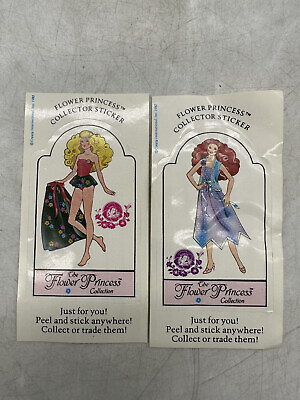 #ad Lot Of 2 1982 Flower Princess Collector Stickers Creata $4.00