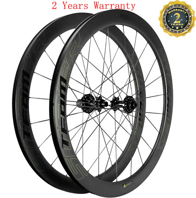 #ad #ad 700C 50mm 28mm Tubeless Disc Brake Wheels Carbon Spoke Ceramic Bearing Wheelset $755.00
