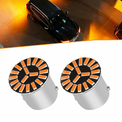 #ad 2x 1156 7506 Car Rear Turn Signal Lamp LED Blinker Indicator Amber Bright Bulb $6.45