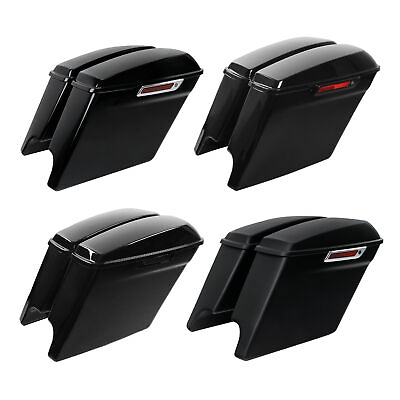 #ad 5quot; Stretched Extended Hard Saddlebags Fit For Harley Touring Road King 14 23 US $183.89
