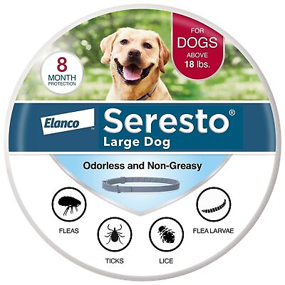 #ad Seresto Flea and Tick Collar 8 Months Protection for Large Dogs 18lbs！USA New2 $19.99