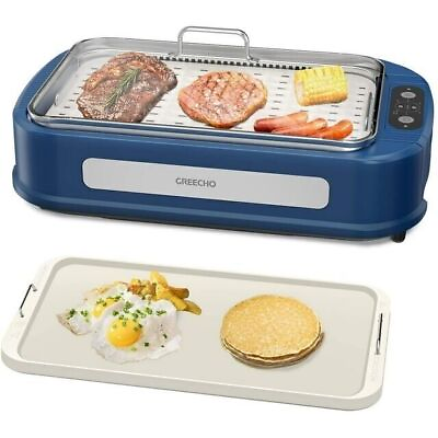 #ad GREECHO 1500W Electric Smokeless Indoor Grill Portable Non Smoke Healthy Home US $52.99