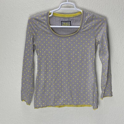 #ad Boden Womens Sm Long Sleeve Polka Dot Round Neck Shirt Size 12 Juniors Vintage $10.48