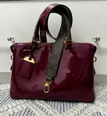 #ad Louis Vuitton Vernis Tote Monogram Mirior Magenta Handbag Authentic $2000.00