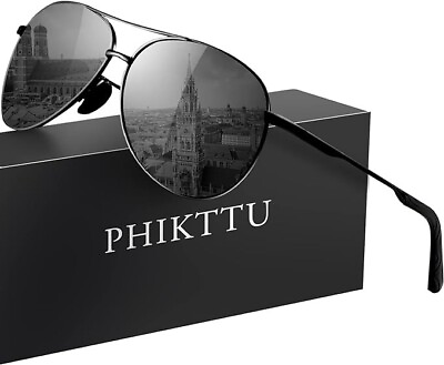 #ad Phikttu Classic Aviator Sunglasses for Men Women Sports Sun glasses Polarized $9.89