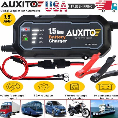 HOT Smart Car Battery Charger Maintainer for 12V AGM GEL WET Battery Vehicles US $24.99