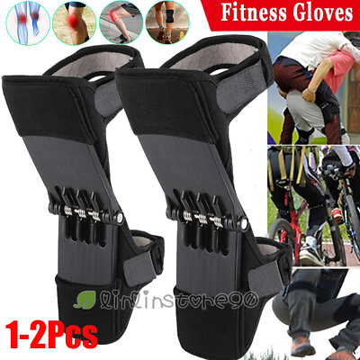 #ad 1 2PC Power Legs Kneepad Power Joint Support Knee Pads Rebound Spring Force Lift $12.15