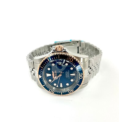 Invicta Pro Diver Automatic Men#x27;s 42mm Blue Dial Rose Gold Accent Watch 32503 $89.00