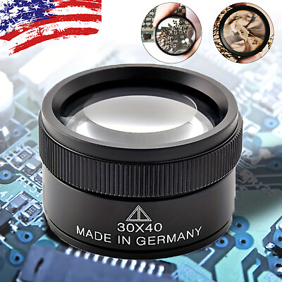 #ad 40X30 Magnifying Loop Loupe Jewelry Eye Glass Jewelers Magnifier Pocket US $7.39