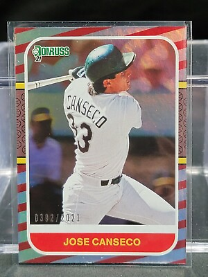 #ad 2021 Panini Donruss Baseball Stripes Jose Canseco #259 Oakland #392 2021 $10.00