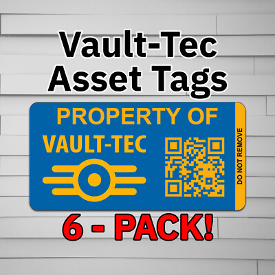 #ad Fallout Vault Tec Asset Tags Vinyl Decal Sticker Car laptop window tumbler w $5.00