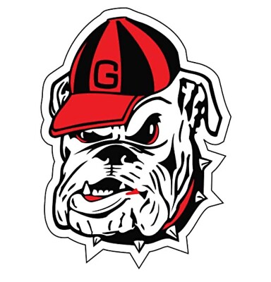 #ad Georgia Bulldogs Logo Die Cut Laminated Vinyl Sticker Decal $3.75