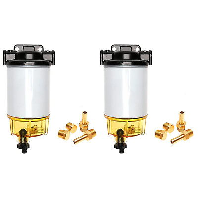 #ad 2X Water Separating Fuel Filter 3 8quot; NPT System S3213 For Marine Motor outboard $78.49