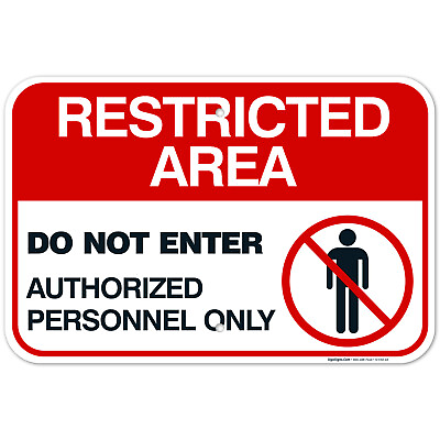 #ad Authorized Personnel Only Sign Restricted Area Sign Do Not Enter $15.99