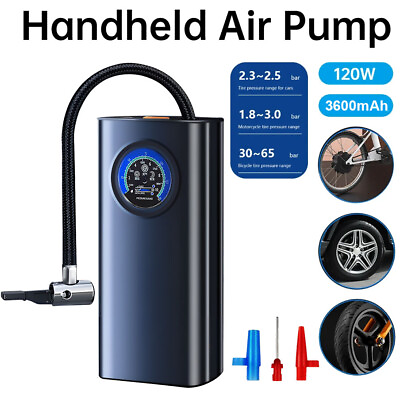 #ad Portable USB Rechargeable Car Tire Air Inflator Electric Pump Cordless 150PSI $16.58