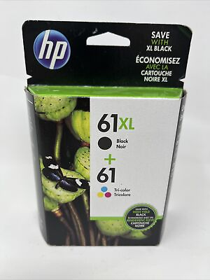 #ad HP 61XL Black CH563WN 61 Tri Color CH562WN Ink Cartridge CZ138FN EXP Apr 2018 $39.99