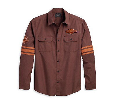 #ad #ad Harley Davidson Men#x27;s Open Road Shirt Brown 96130 23VM $49.99