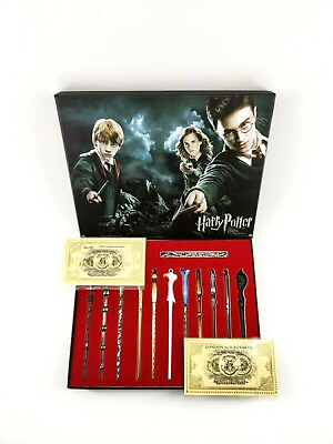#ad New Harry Potter New Edition Magic Wands w 2 Tickets Cards Great Gift Box Set $21.99