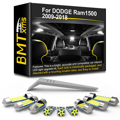 #ad 18x White Interior LED Car Lights Package Kit for 2009 2018 Dodge RAM 1500 3500 $17.99