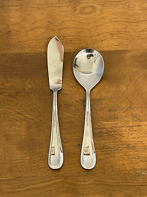 #ad 2 Piece International Silver FORTE Stainless Butter Knife amp; Sugar Spoon $11.99