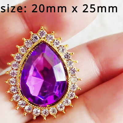 #ad 10X Loose Beads Diamond Rhinestone Drop Shape Bead Craft DIY Bracelet Necklace $21.94