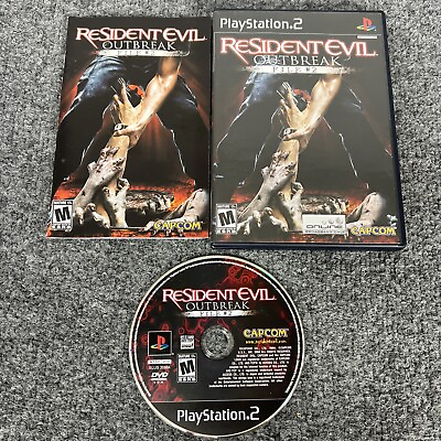 #ad Resident Evil: Outbreak File #2 PS2 Sony PlayStation 2 2005 COMPLETE Tested $59.49