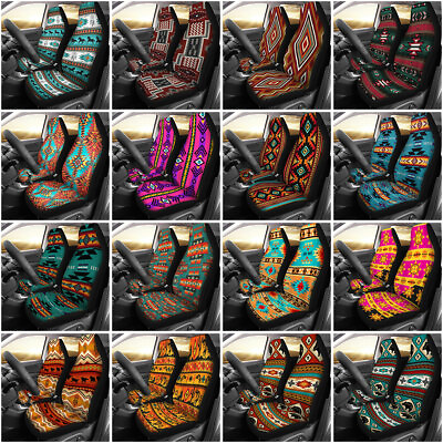 #ad 2PC Car Seat Covers Native Indian Aztec Boho Front Seat Auto protector Universal $39.99