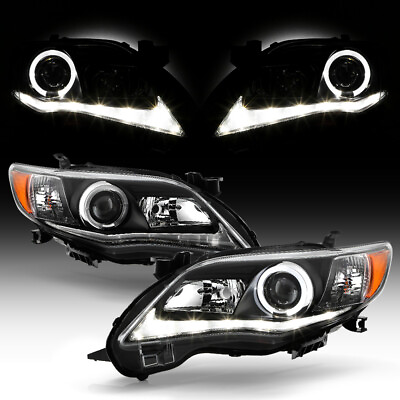 #ad For Toyota Corolla 11 2013 Black Halo Projector Headlight Signal LeftRight Lamp $239.95