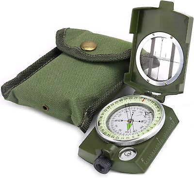 #ad U.S Metal Pocket Army Style Compass Military Camping Hiking Survival Marching $13.59