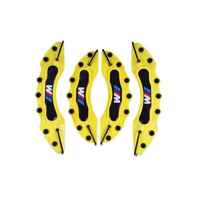 #ad 4 Pcs Set For BMW M Sport Yellow Brake Caliper Covers Universal Front And Rear $44.90