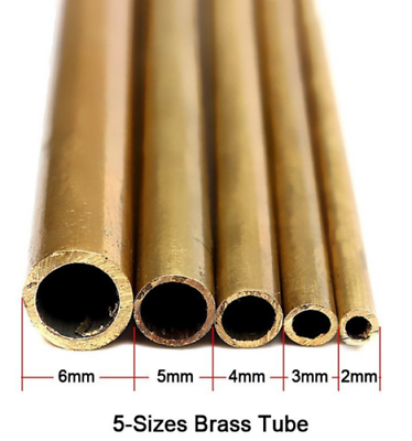 #ad Brass Tube Pipe Model Tubing Round outside 2mm 3mm 4mm 5mm 6mm Long 300mm Wall $5.94