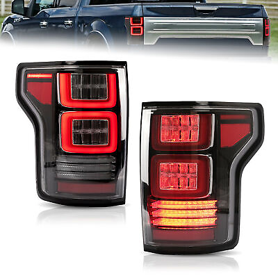 #ad 2X Full LED Smoke Tail Lights Rear Lights For 2015 2020 Ford F 150 LeftRight $206.99