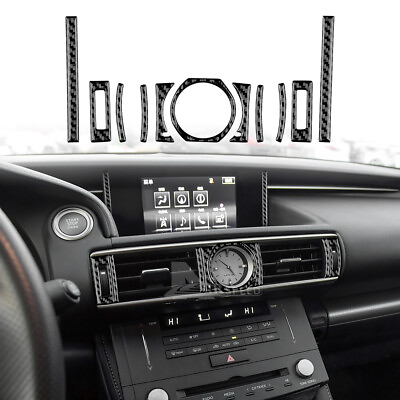 #ad #ad Center Air Vent Clock Panel Cover Carbon Fiber Sticker For Lexus RC300 350 200T $15.99