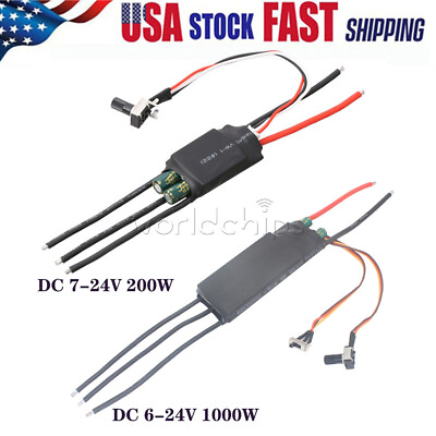 #ad 3phase DC6 24V 200 1000W Brushless Hall Motor Pump Driver ESC Speed Controller $16.49