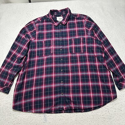 #ad Sonoma Women#x27;s Plus Size 2X The Every Day Shirt Long Sleeve Plaid Button Front $19.99
