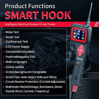#ad P200 SMART HOOK Powerful Circuit Electronic Tester Analyzer Injector Diode test $115.00
