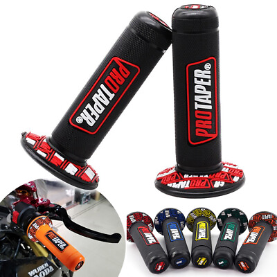 #ad Pair 7 8quot; 1quot; Motorcycle Handlebar Grips Hand Grip Rubber For Off Road Dirt Bike $12.99