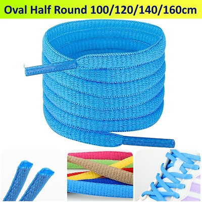 #ad #ad Half Round Oval Shoelaces 100 120 140 160cm Sport Shoe Laces Strings Sneakers $4.39