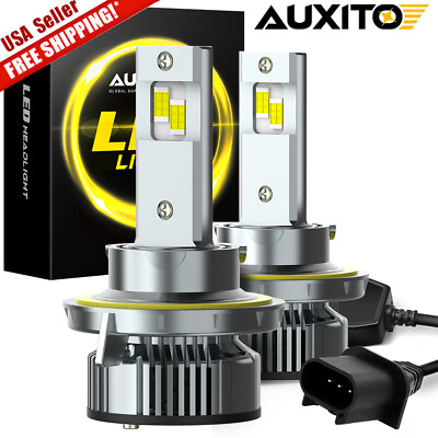 #ad AUXITO 100W 24000LM LED Headlight H13 9008 High Low Beam Bulbs 6500K White 2PCS $51.99