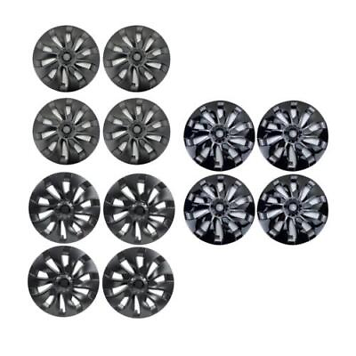 #ad 4x 18 inch Hub Cap Replacement Wheel Cap Cover Automobile for Tesla Model 3 $157.70