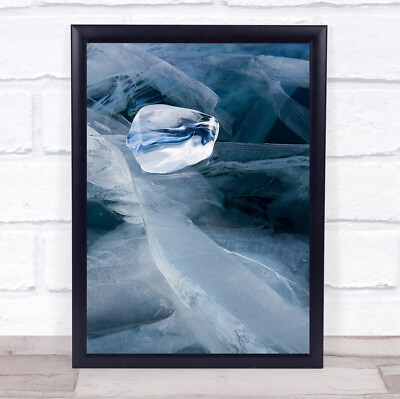 #ad Crystal Russia Ice Frost Frozen Cold Winter Baikal Wall Art Print GBP 9.99
