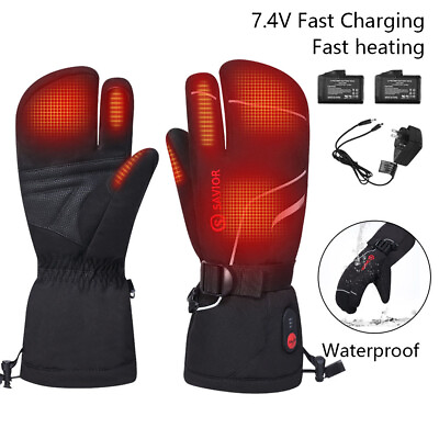#ad SAVIOR HEAT Winter Thermal Warm Heated Gloves Waterproof Velvet Touch Screen $109.99